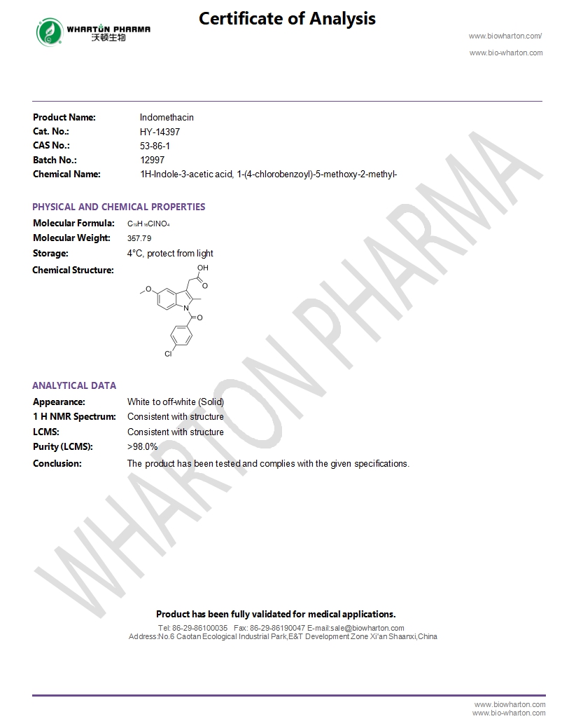 Indomethacin-COA wharton